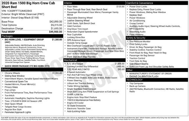 Used 2020 RAM 1500 Big Horn AWD/4WD image 33