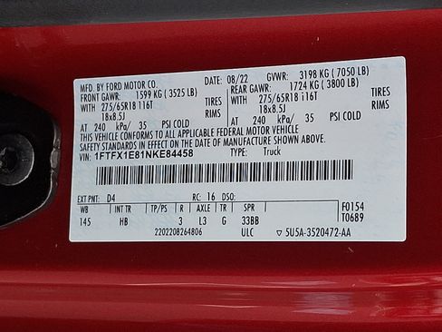 Used 2022 Ford F150 Lariat w/ Equipment Group 502A High AWD/4WD image 25