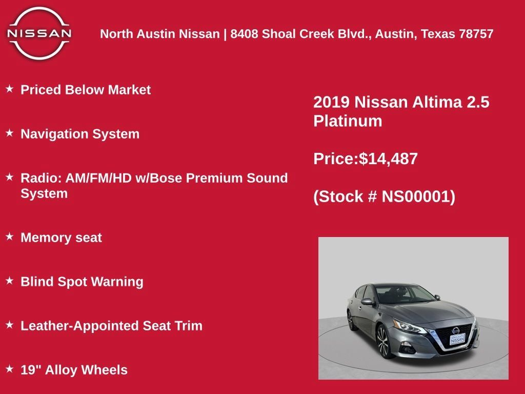Used 2019 Nissan Altima 2.5 Platinum FWD image 11