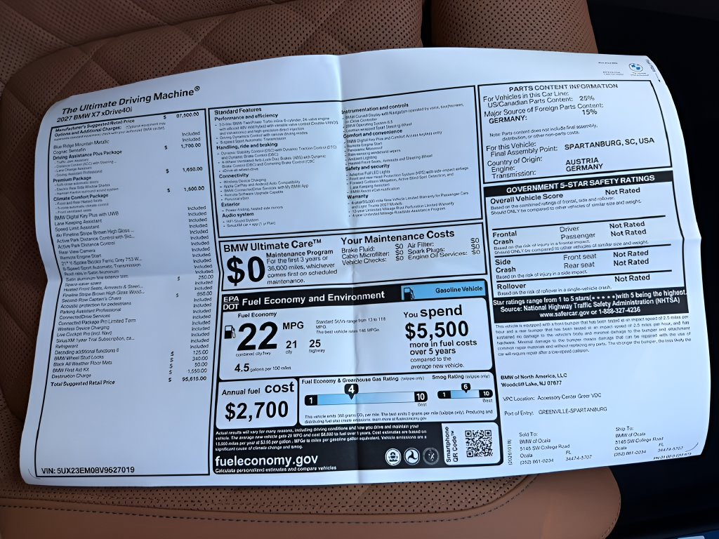 New 2027 BMW X7 xDrive40i AWD/4WD image 23
