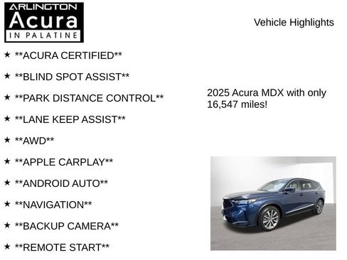 Used 2025 Acura MDX SH-AWD w/ Technology Package image 7