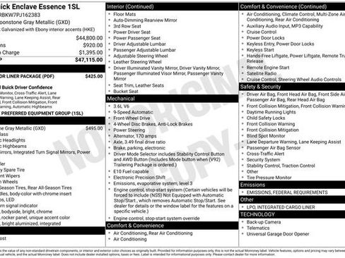 Certified 2023 Buick Enclave Essence w/ LPO, Floor Liner Package image 6