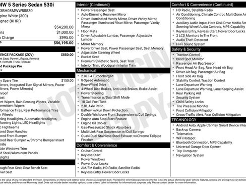 Used 2021 BMW 530i w/ Convenience Package image 32