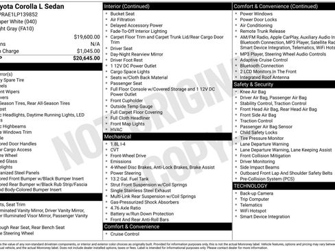 Used 2020 Toyota Corolla L image 22