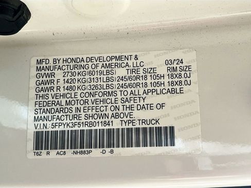 Used 2024 Honda Ridgeline RTL image 34