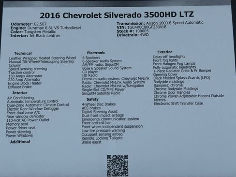 Used 2016 Chevrolet Silverado 3500 LTZ w/ Duramax Plus Package AWD/4WD image 49