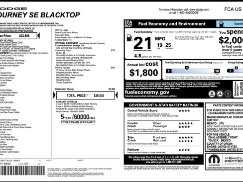 Used 2019 Dodge Journey SE w/ Connectivity Group image 2