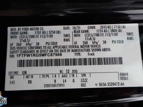 Used 2021 Ford F150 Raptor w/ Equipment Group 801A High AWD/4WD image 31