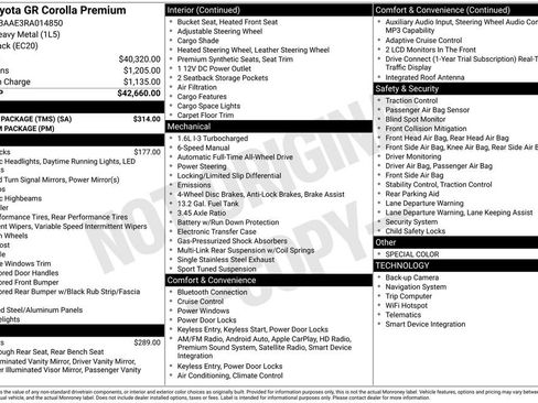 Used 2024 Toyota Corolla GR w/ Styling Package (TMS) AWD/4WD image 11