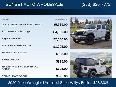 Used 2020 Jeep Wrangler Unlimited Sport AWD/4WD image 25