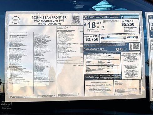 New 2026 Nissan Frontier PRO-4X w/ Pro-4x Convenience Package image 13