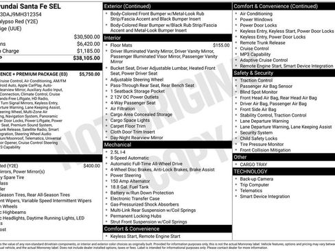 Used 2021 Hyundai Santa Fe SEL w/ Convenience + Premium Package AWD/4WD image 2