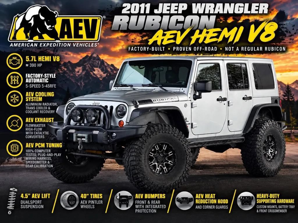 Used 2011 Jeep Wrangler Unlimited Rubicon w/ Dual Top Group AWD/4WD image 1