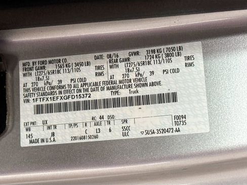 Used 2016 Ford F150 XLT w/ Equipment Group 302A Luxury image 30