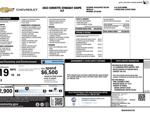 Used 2023 Chevrolet Corvette Stingray Coupe w/ Battery Protection Package image 29