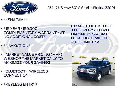 New 2025 Ford Bronco Sport Heritage w/ Convenience Package image 5