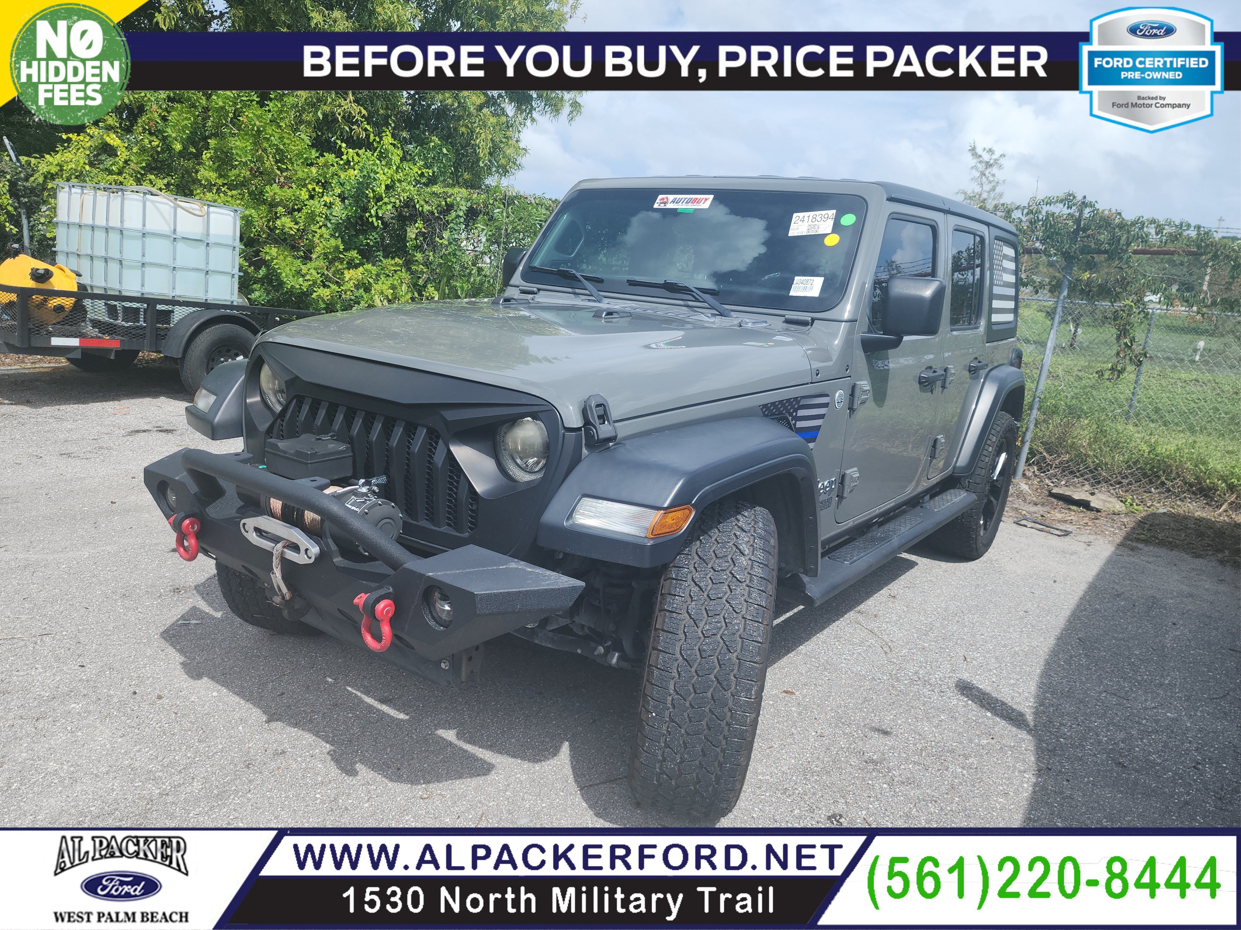 Used 2020 Jeep Wrangler Unlimited Sport S AWD/4WD image 1