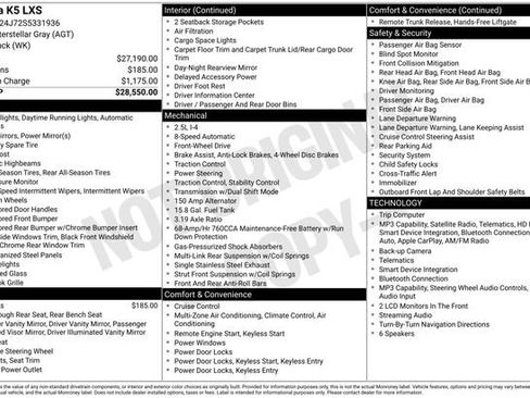 Certified 2025 Kia K5 LXS FWD image 17