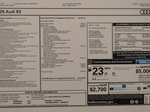 New 2026 Audi S5 Premium Plus image 38