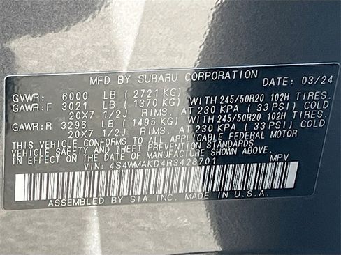 Used 2024 Subaru Ascent Onyx Edition Limited image 35