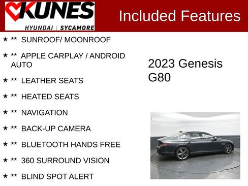 Used 2023 Genesis G80 3.5T Sport AWD/4WD image 2