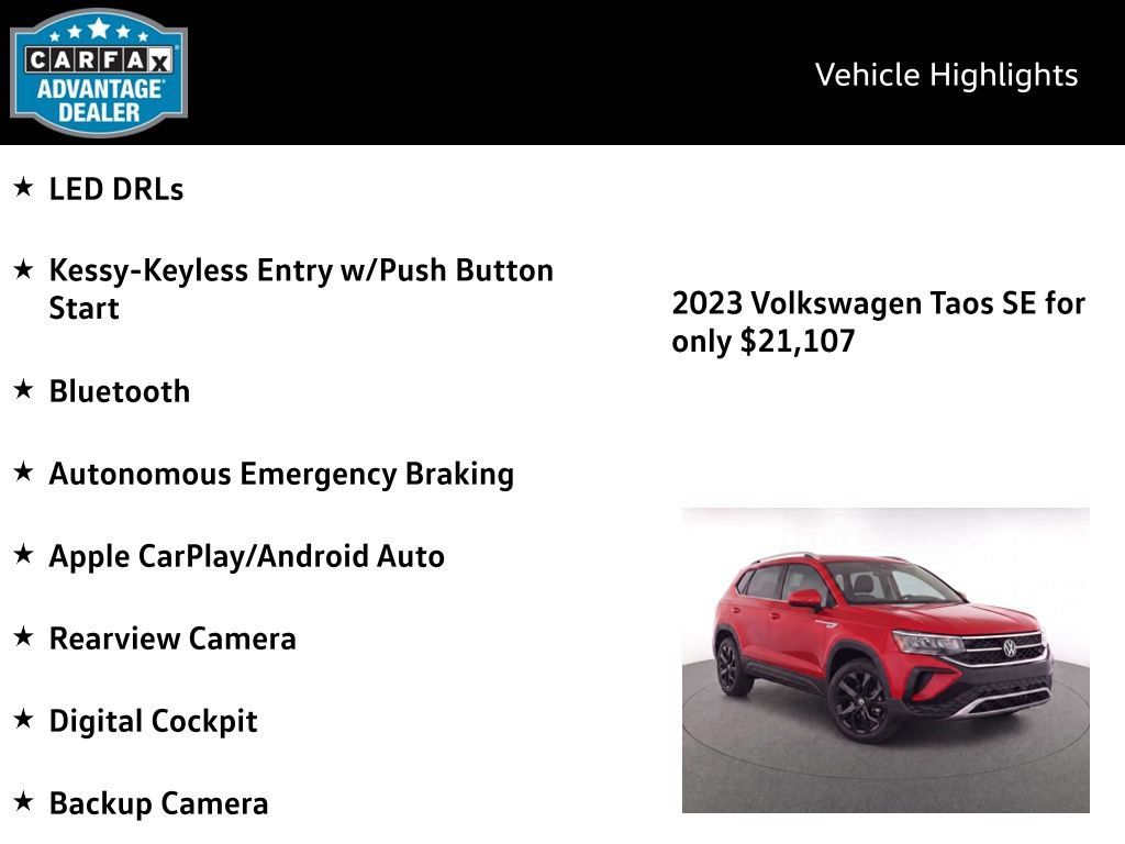 Certified 2023 Volkswagen Taos SE AWD/4WD image 4