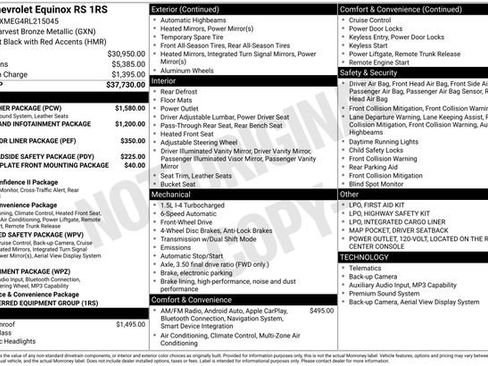 Used 2024 Chevrolet Equinox RS w/ RS Leather Package FWD image 11