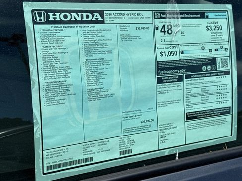 New 2026 Honda Accord EX-L image 31