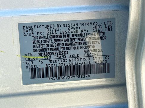 Certified 2023 Nissan Sentra SV w/ Trunk Package image 33