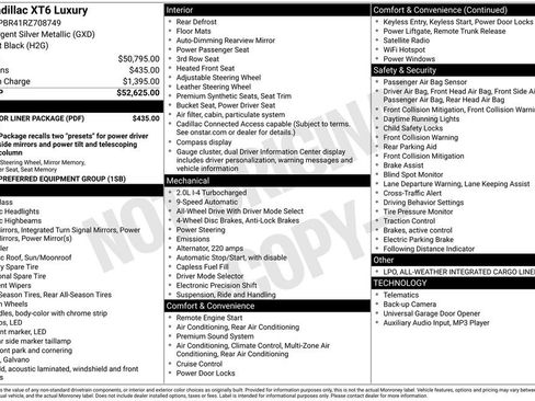 Used 2024 Cadillac XT6 Luxury w/ LPO, Floor Liner Package image 2