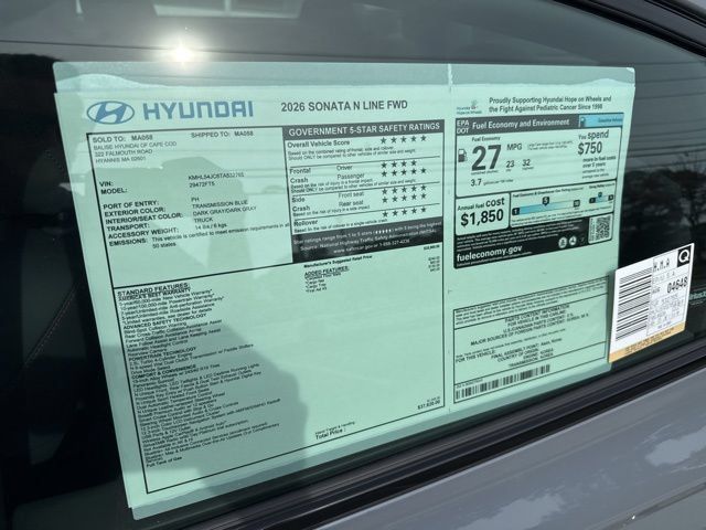 New 2026 Hyundai Sonata N Line FWD image 67