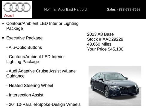 Certified 2023 Audi A8 L 3.0T w/ Comfort Plus Package AWD/4WD image 12