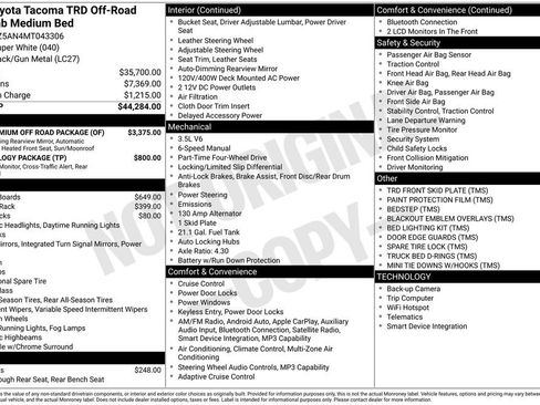 Used 2021 Toyota Tacoma TRD Off-Road w/ TRD Premium Off Road Package image 6