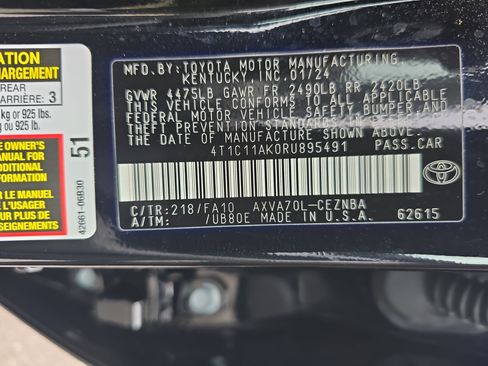 Certified 2024 Toyota Camry LE FWD image 37