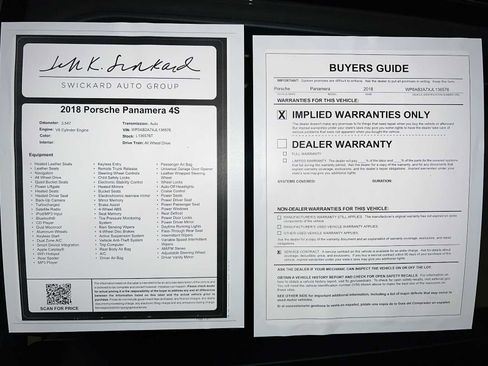 Used 2018 Porsche Panamera 4S AWD/4WD image 44