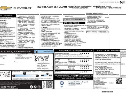 Used 2024 Chevrolet Blazer LT w/ Convenience Package FWD image 33