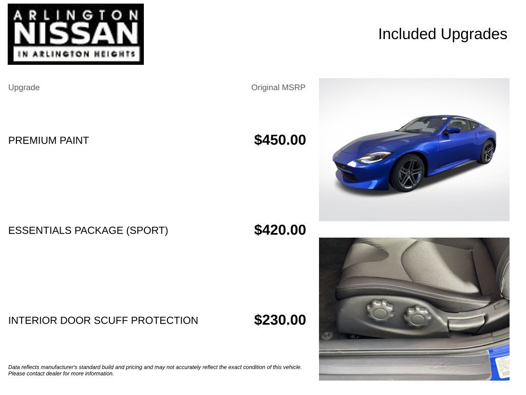 New 2027 Nissan Z Sport w/ Essentials Package (Sport) RWD image 4