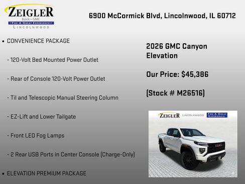 New 2026 GMC Canyon Elevation w/ Convenience Package AWD/4WD image 12