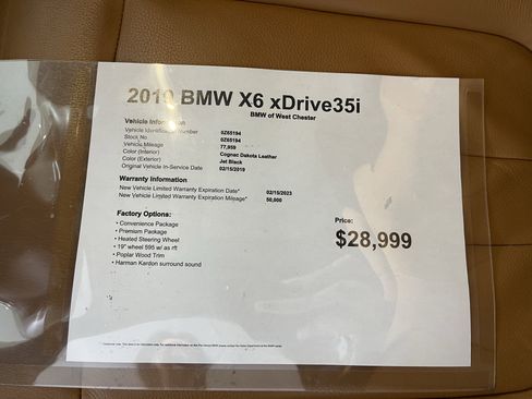 Used 2019 BMW X6 xDrive35i w/ Premium Package image 18