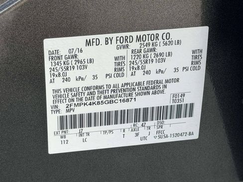 Used 2016 Ford Edge Titanium w/ Technology Package AWD/4WD image 23