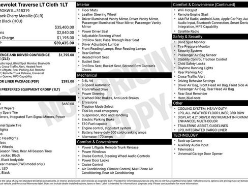 Used 2020 Chevrolet Traverse LT image 5