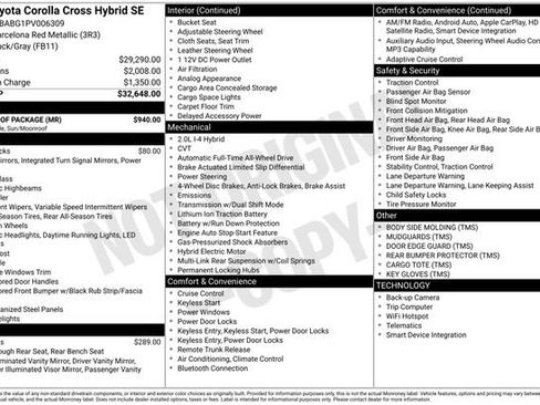 Used 2023 Toyota Corolla Cross AWD Hybrid w/ Moonroof Package image 10