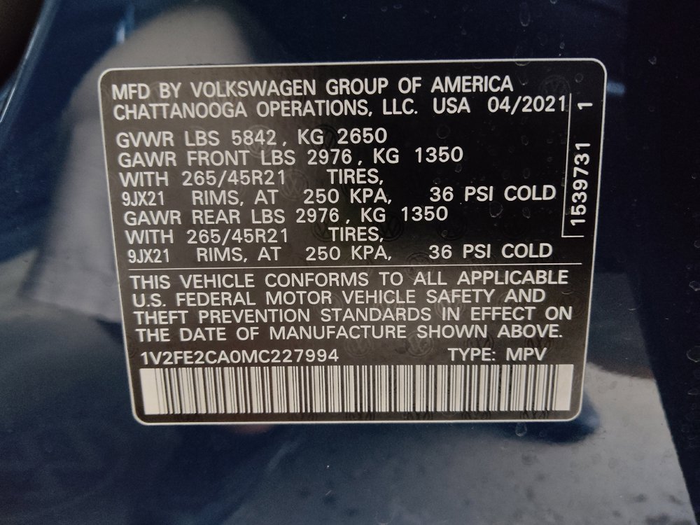 Used 2021 Volkswagen Atlas Cross Sport SEL Premium R-Line AWD/4WD image 33