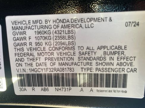 Used 2024 Honda Accord EX image 38
