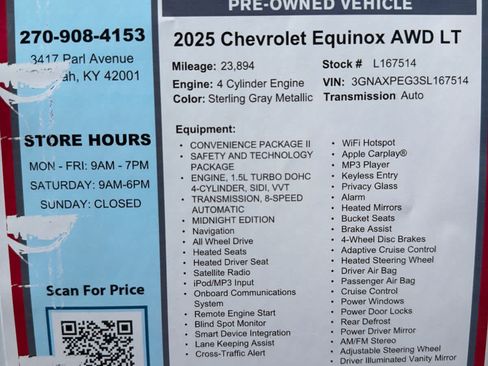 Used 2025 Chevrolet Equinox LT w/ Convenience Package II AWD/4WD image 31