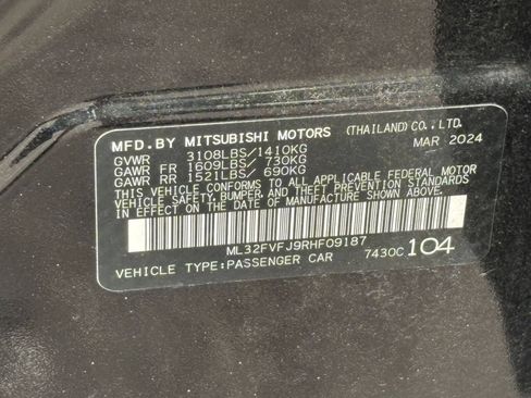 Used 2024 Mitsubishi Mirage G4 SE FWD image 10