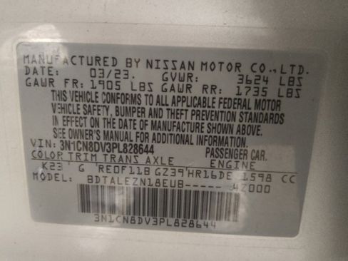 Used 2023 Nissan Versa S w/ Trunk Package FWD image 33