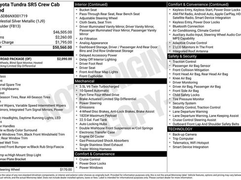 Used 2022 Toyota Tundra SR5 w/ TRD Off-Road Package image 19