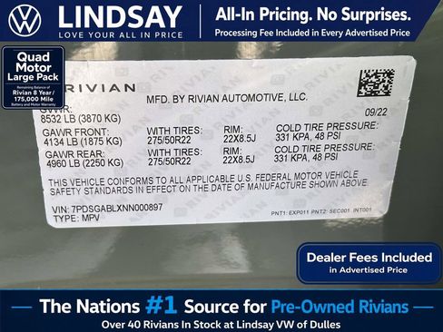 Used 2022 Rivian R1S Launch Edition AWD/4WD image 29