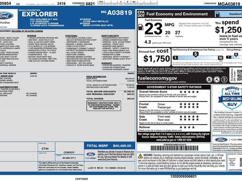 Used 2021 Ford Explorer XLT w/ Equipment Group 202A image 10